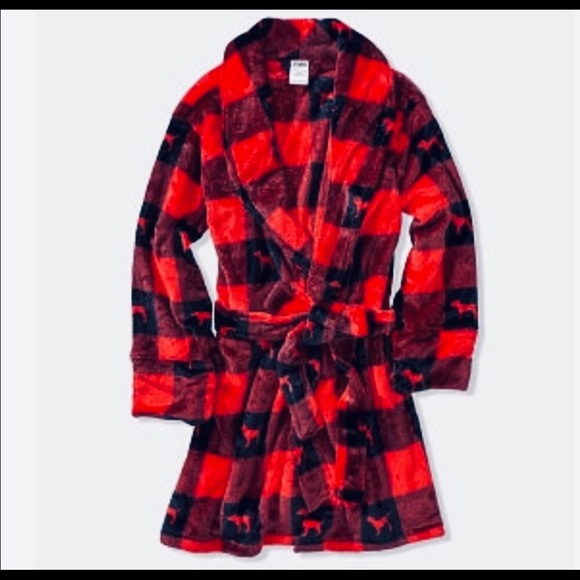 ⛔️ S O L D ⛔️Victorias Secret PINK Plush Robe  M/L - Picture 5 of 5